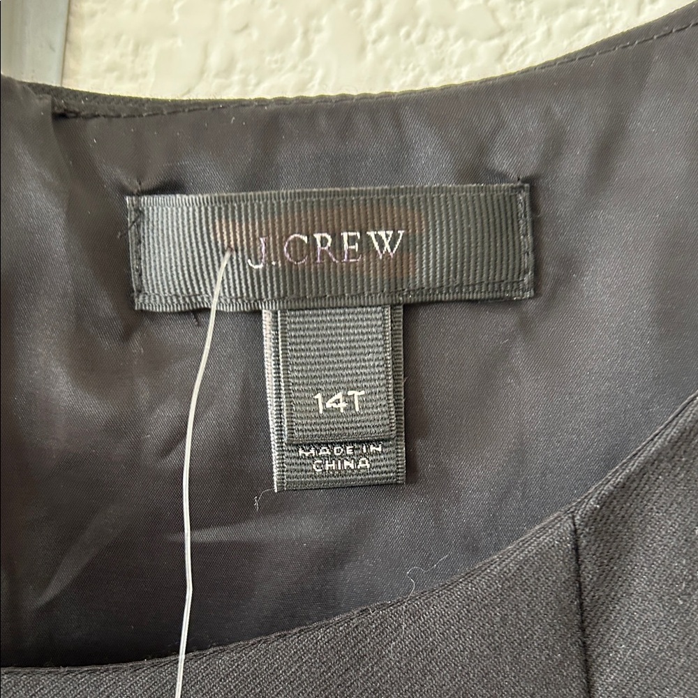 J. Crew Classic Black Midi Dress NWT 14T - Picture 4 of 9